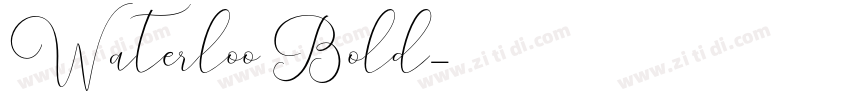Waterloo Bold字体转换